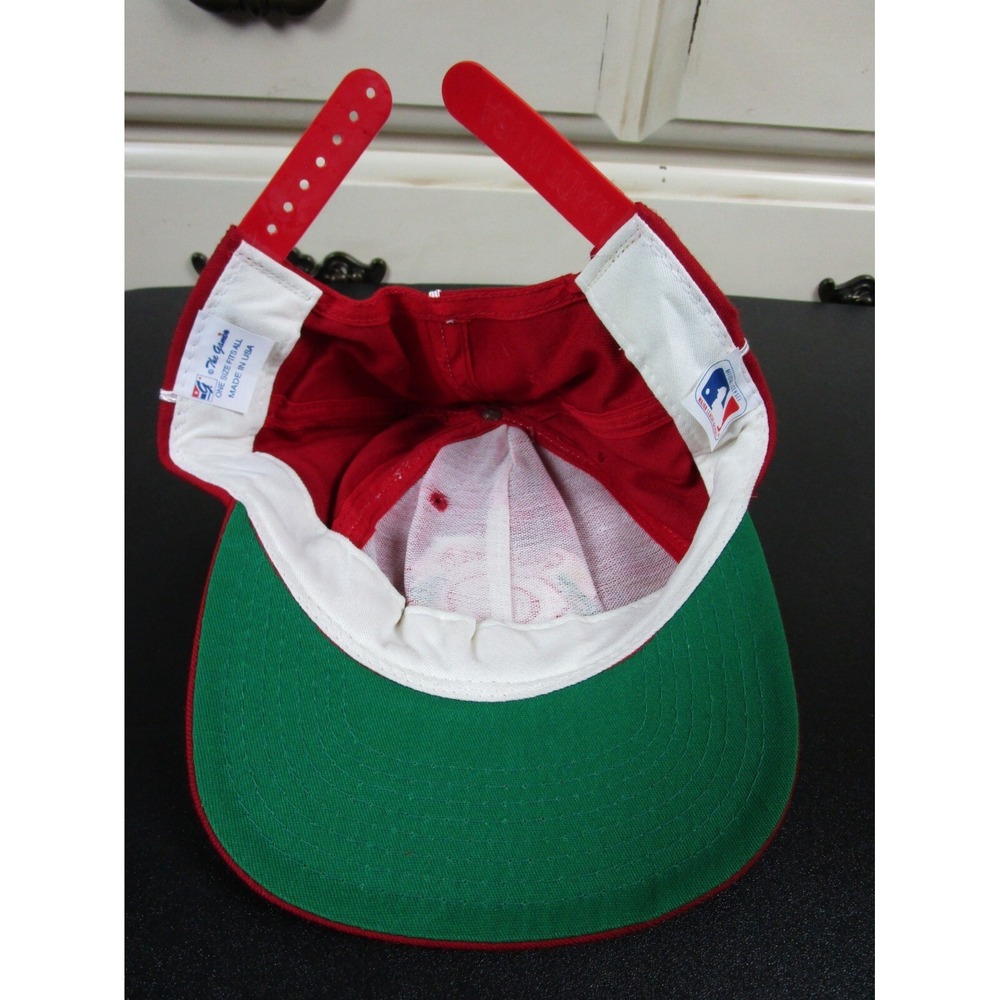 Vintage 1990's Cincinnati Reds NWT The Game Pinstripe Snapback Hat Cap Deadstock - Picture 9 of 11